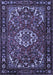 Machine Washable Persian Blue Traditional Rug, wshtr2309blu