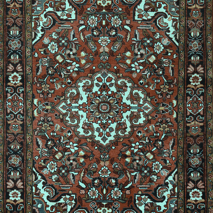 Machine Washable Persian Light Blue Traditional Rug, wshtr2309lblu