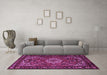 Machine Washable Persian Purple Traditional Area Rugs in a Living Room, wshtr2309pur