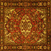 Square Persian Yellow Traditional Rug, tr2309yw