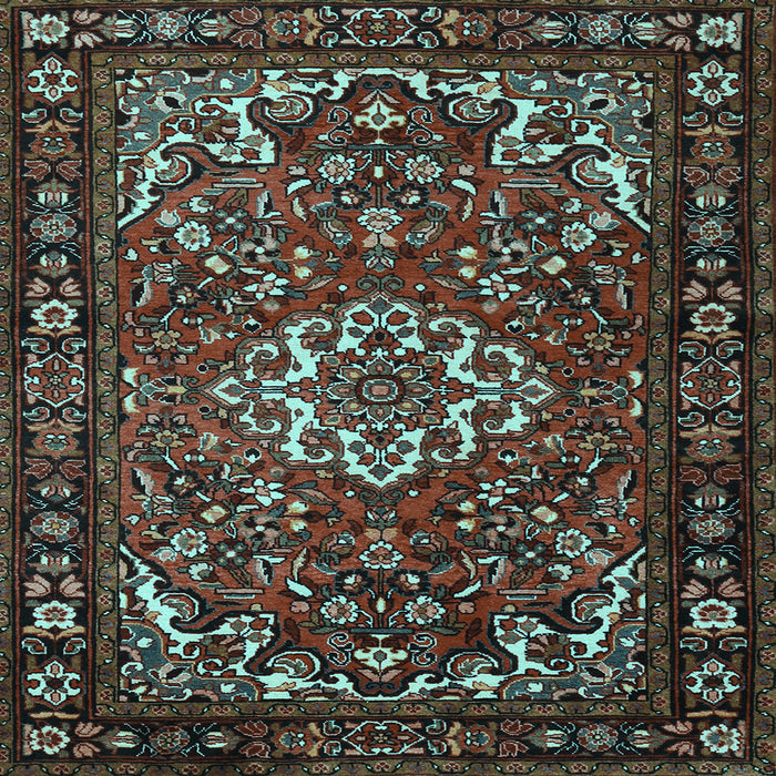 Square Persian Light Blue Traditional Rug, tr2309lblu