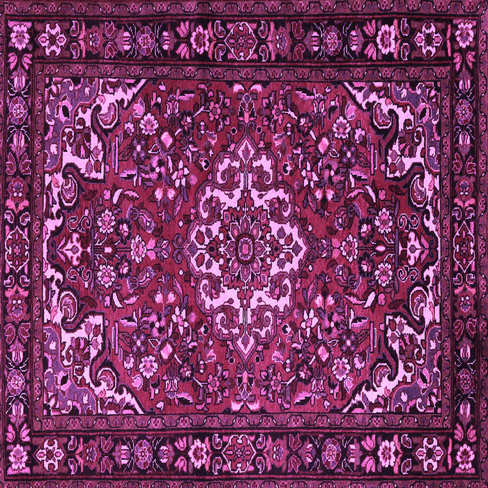 Square Machine Washable Persian Purple Traditional Area Rugs, wshtr2309pur