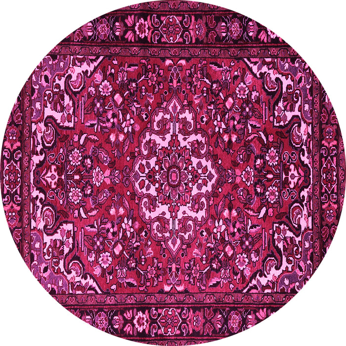Round Persian Pink Traditional Rug, tr2309pnk