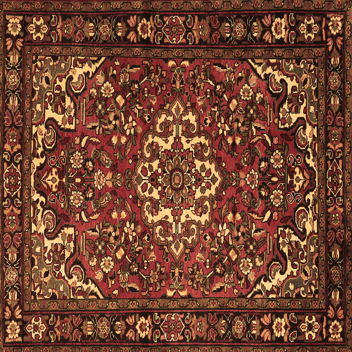 Square Machine Washable Persian Brown Traditional Rug, wshtr2309brn