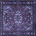 Square Persian Blue Traditional Rug, tr2309blu