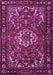 Machine Washable Persian Purple Traditional Area Rugs, wshtr2309pur