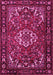 Machine Washable Persian Pink Traditional Rug, wshtr2309pnk