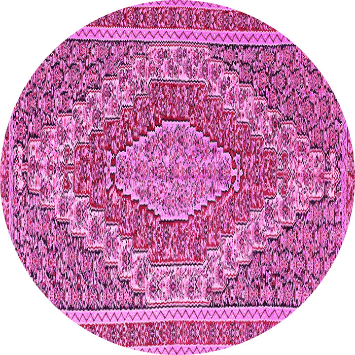 Round Persian Pink Traditional Rug, tr230pnk