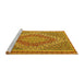 Sideview of Machine Washable Persian Yellow Traditional Rug, wshtr230yw