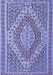 Machine Washable Persian Blue Traditional Rug, wshtr230blu