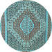 Round Persian Light Blue Traditional Rug, tr230lblu