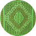 Square Persian Green Traditional Rug, tr230grn