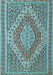 Machine Washable Persian Light Blue Traditional Rug, wshtr230lblu