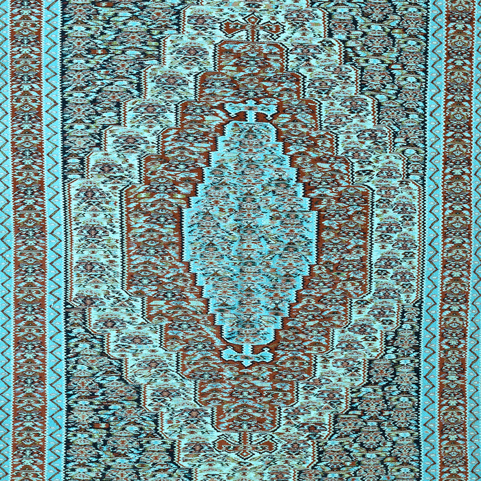 Machine Washable Persian Light Blue Traditional Rug, wshtr230lblu