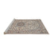 Sideview of Machine Washable Traditional Desert Sand Beige Rug, wshtr231