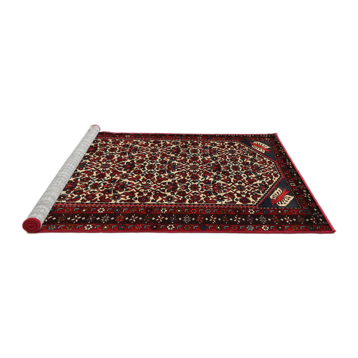 Sideview of Machine Washable Traditional Brown Rug, wshtr2310