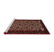 Sideview of Machine Washable Traditional Brown Rug, wshtr2310