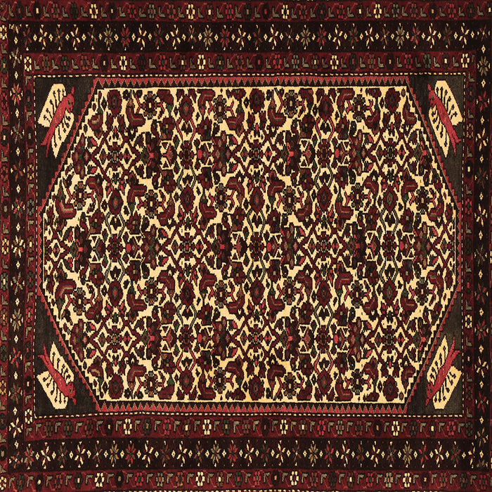 Square Persian Brown Traditional Rug, tr2310brn