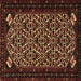 Square Persian Brown Traditional Rug, tr2310brn