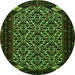 Machine Washable Persian Green Traditional Area Rugs, wshtr2310grn