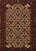 Machine Washable Persian Brown Traditional Rug, wshtr2310brn