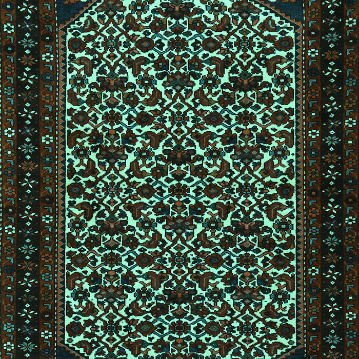 Machine Washable Persian Turquoise Traditional Area Rugs, wshtr2310turq