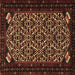 Square Machine Washable Persian Brown Traditional Rug, wshtr2310brn