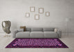 Machine Washable Persian Purple Traditional Area Rugs in a Living Room, wshtr2310pur