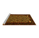 Sideview of Machine Washable Persian Yellow Traditional Rug, wshtr2310yw