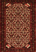 Serging Thickness of Machine Washable Persian Orange Traditional Area Rugs, wshtr2310org