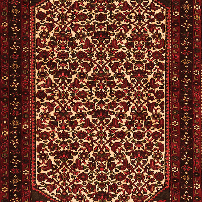 Serging Thickness of Machine Washable Persian Orange Traditional Area Rugs, wshtr2310org