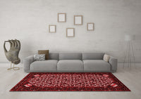 Machine Washable Persian Red Traditional Rug, wshtr2310red