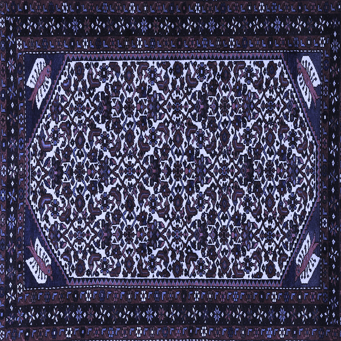 Square Persian Blue Traditional Rug, tr2310blu