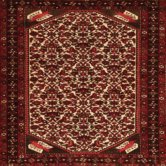 Serging Thickness of Persian Orange Traditional Rug, tr2310org