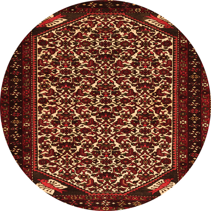 Square Persian Orange Traditional Rug, tr2310org