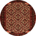 Square Persian Orange Traditional Rug, tr2310org