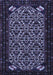 Machine Washable Persian Blue Traditional Rug, wshtr2310blu