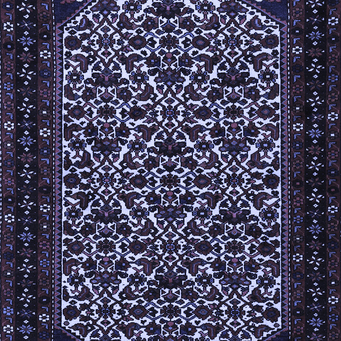 Machine Washable Persian Blue Traditional Rug, wshtr2310blu