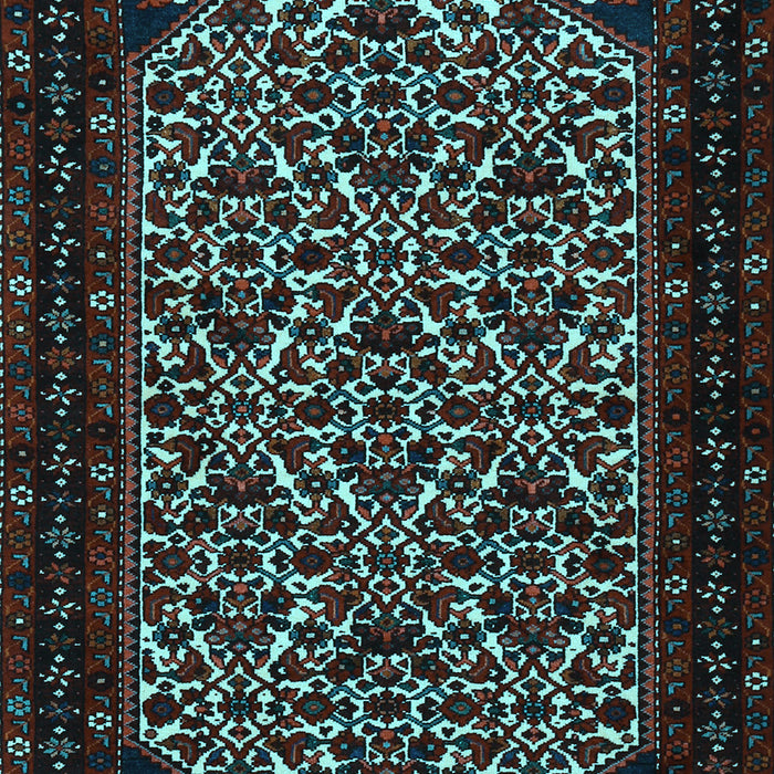 Machine Washable Persian Light Blue Traditional Rug, wshtr2310lblu