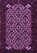 Machine Washable Persian Purple Traditional Area Rugs, wshtr2310pur