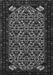 Serging Thickness of Machine Washable Persian Gray Traditional Rug, wshtr2310gry