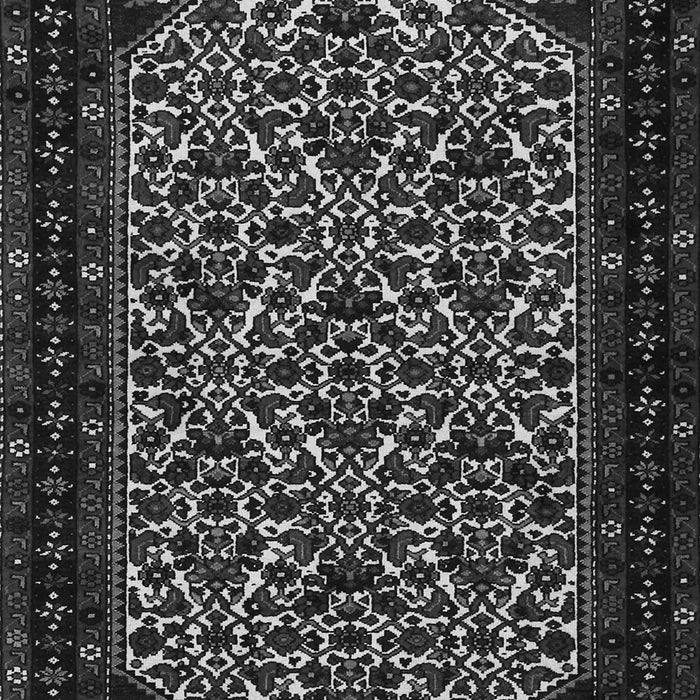 Serging Thickness of Machine Washable Persian Gray Traditional Rug, wshtr2310gry