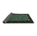 Sideview of Persian Turquoise Traditional Rug, tr2310turq