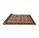 Sideview of Traditional Saffron Red Persian Rug, tr2311