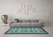 Machine Washable Persian Light Blue Traditional Rug in a Living Room, wshtr2311lblu