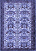 Machine Washable Persian Blue Traditional Rug, wshtr2311blu