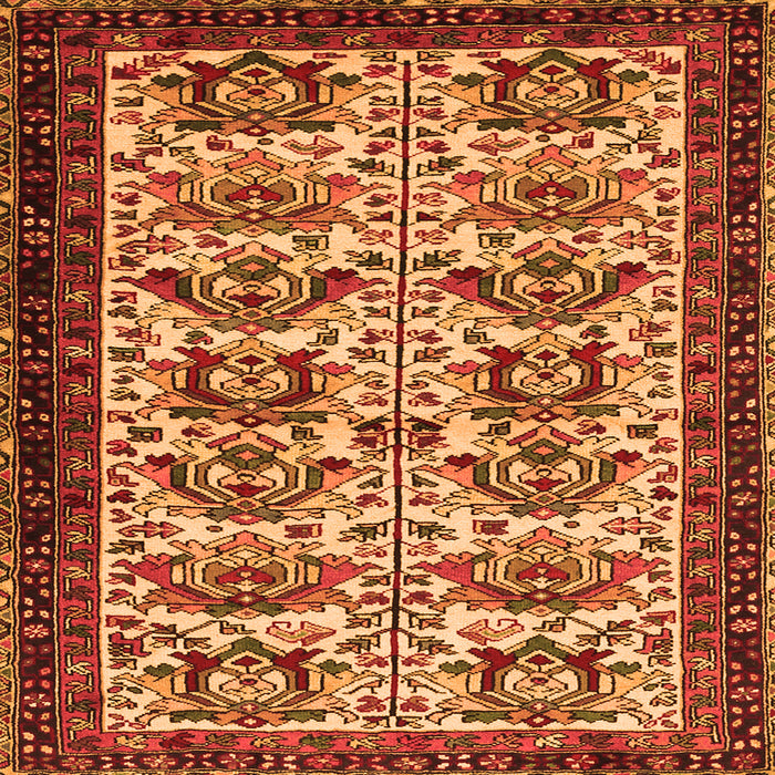 Serging Thickness of Persian Orange Traditional Rug, tr2311org