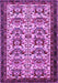 Machine Washable Persian Purple Traditional Area Rugs, wshtr2311pur