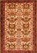 Serging Thickness of Machine Washable Persian Orange Traditional Area Rugs, wshtr2311org