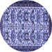 Round Persian Blue Traditional Rug, tr2311blu